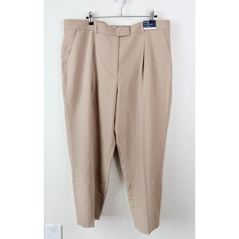 Abercrombie & Fitch Curve Love High Rise Ankle Taper Pants Women's 34 18R Career